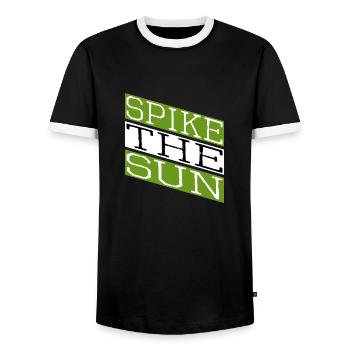 geek beach volleyball skills - Männer Kontrast-T-Shirt - Schwarz/Weiß - Vorne - AI Model Female 172 light (172cm) & AI Model Male 178 light (178cm)
