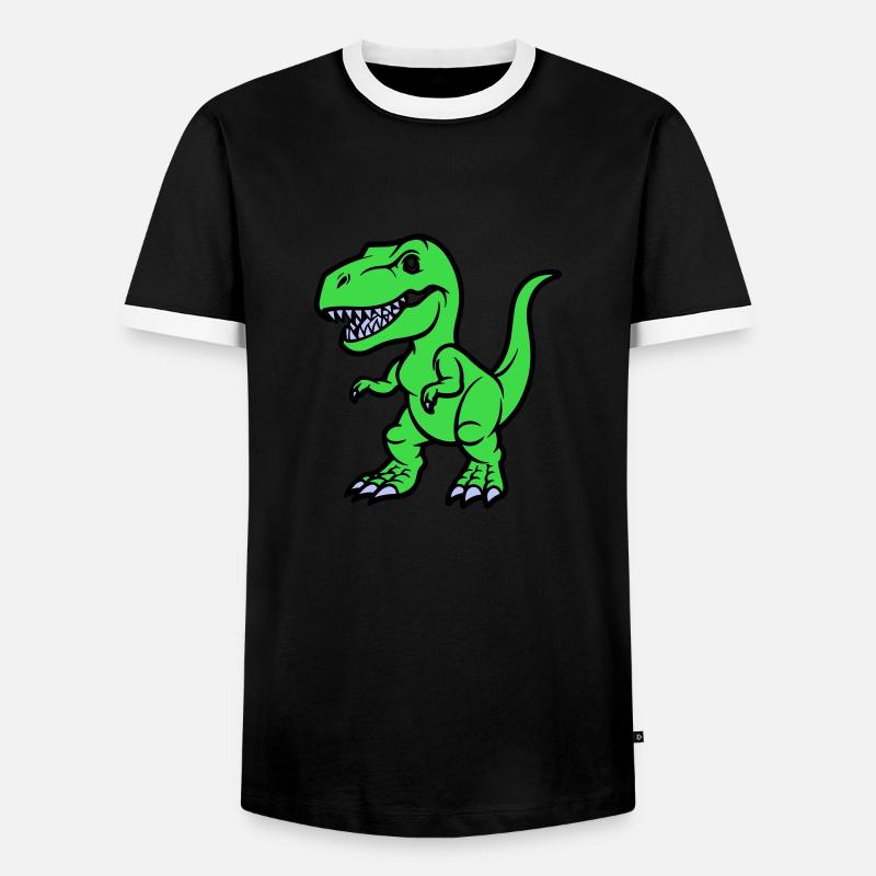 Bande dessinée T Rex - T-shirt contrasté Homme - noir/blanc