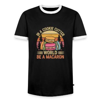 Bunte Vielfalt statt Einheitsbrei - Männer Kontrast-T-Shirt - Schwarz/Weiß - Vorne - AI Model Female 172 light (172cm) & AI Model Male 178 light (178cm)