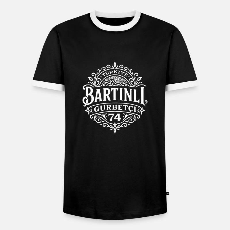 Bartın - Männer Kontrast-T-Shirt - Schwarz/Weiß