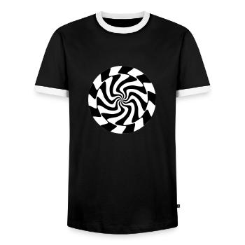 inner_vision - Männer Kontrast-T-Shirt - Schwarz/Weiß - Vorne - AI Model Female 172 light (172cm) & AI Model Male 178 light (178cm)