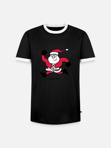 Exécution de Père Noël - T-shirt contrasté Homme - noir/blanc
