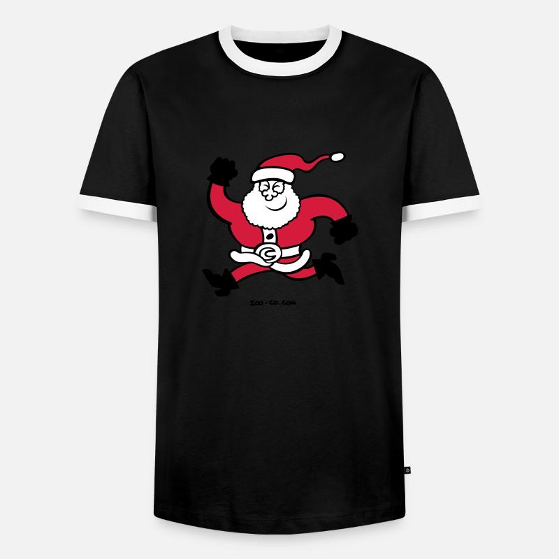 Exécution de Père Noël - T-shirt contrasté Homme - noir/blanc