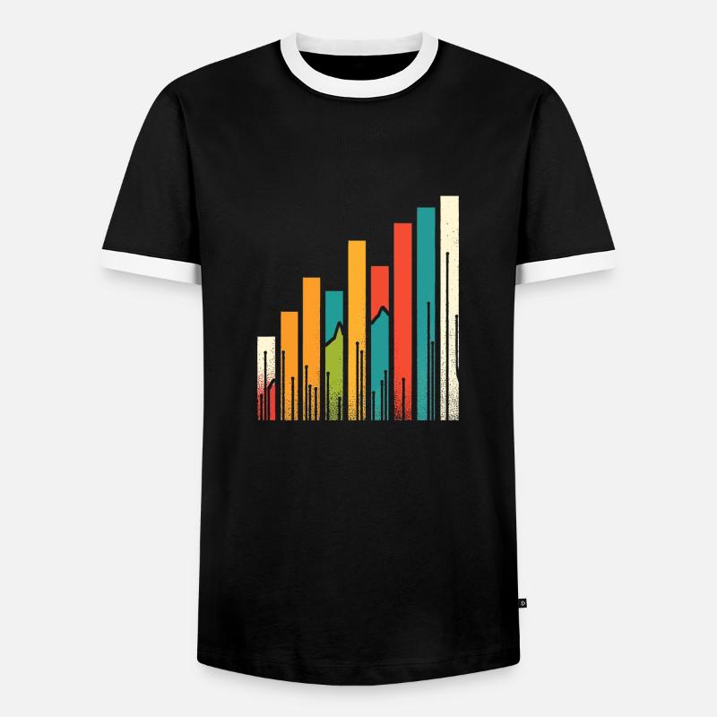 Datenanalyse & Diagramme - Visuelle Geschenkidee - Männer Kontrast-T-Shirt - Schwarz/Weiß