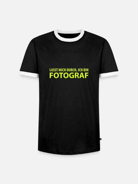fotograf - Männer Kontrast-T-Shirt - Schwarz/Weiß