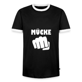 Mücke - Männer Kontrast-T-Shirt - Schwarz/Weiß - Vorne - AI Model Female 172 light (172cm) & AI Model Male 178 light (178cm)