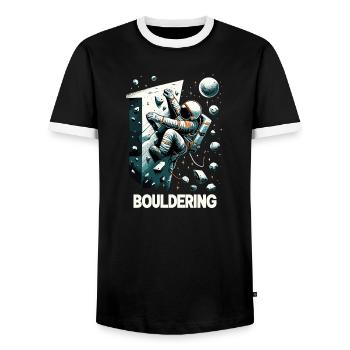 Astronaute de bloc Astronaute Astronaute Cadeau - T-shirt contrasté Homme - noir/blanc - Devant - AI Model Female 172 light (172cm) & AI Model Male 178 light (178cm)