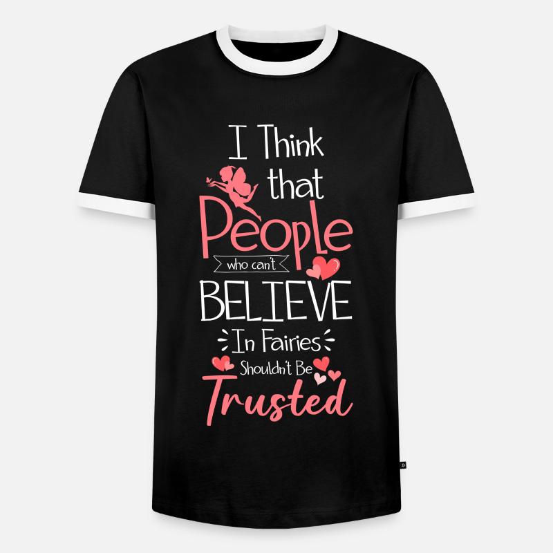 Elfe Mädchen Blütenfee - Männer Kontrast-T-Shirt - Schwarz/Weiß