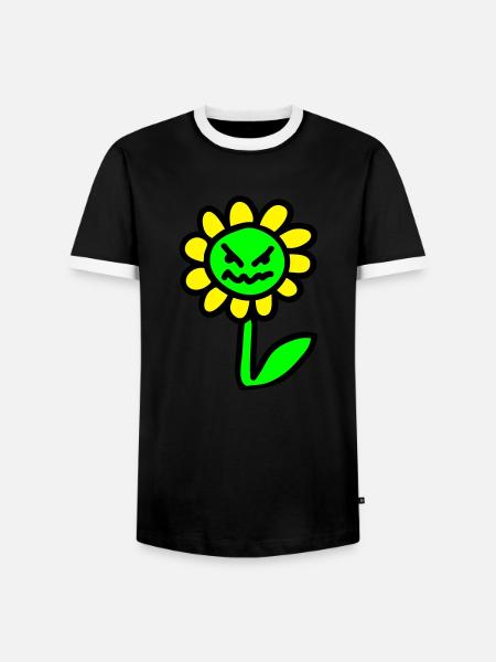 nasty Flower - 3 - Men's Ringer Shirt - black/white