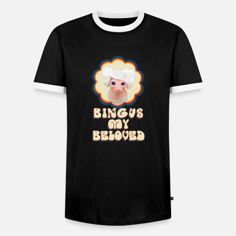 70s Bingus - Men's Ringer Shirt - black/white
