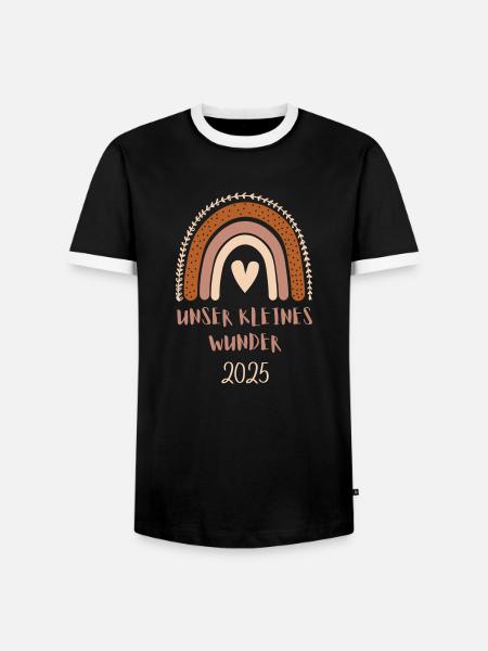 UNSER KLEINES WUNDER 2025 - Männer Kontrast-T-Shirt - Schwarz/Weiß