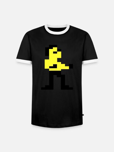 Martial Pixelart of Pixelii - Men's Ringer Shirt - black/white