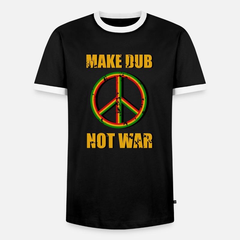 Make Dub Reggae - Männer Kontrast-T-Shirt - Schwarz/Weiß