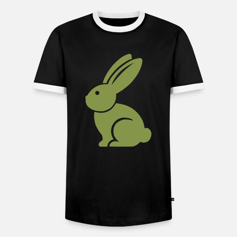 Rabbit Rabbit - Men's Ringer Shirt - black/white