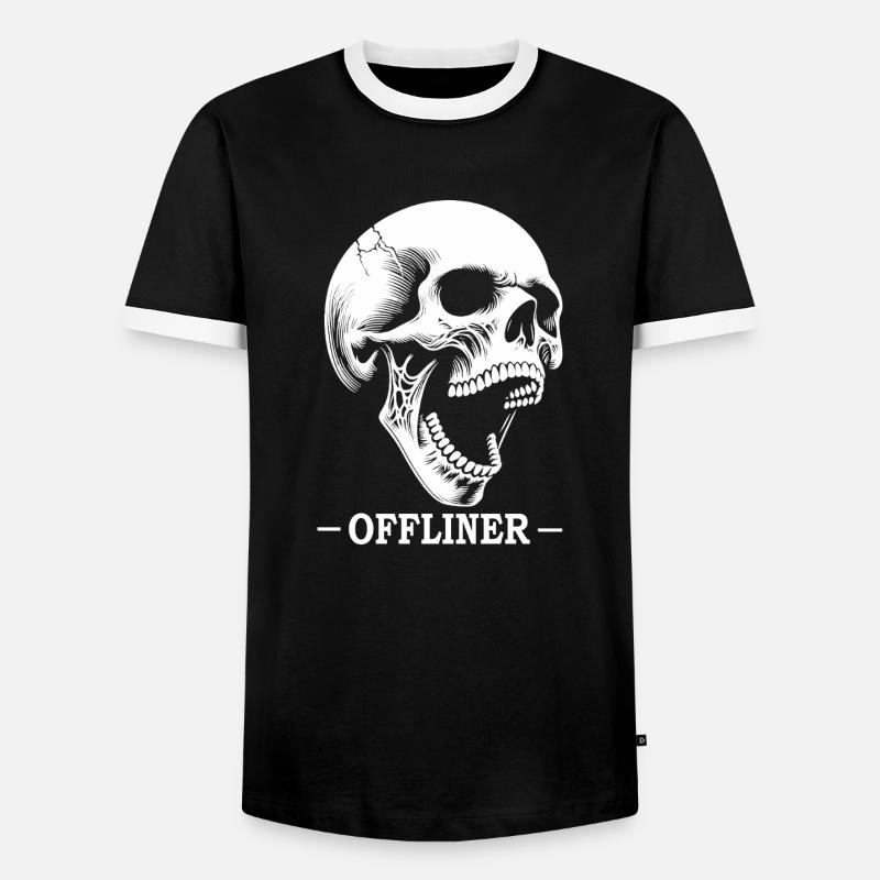 Crying Skull - Männer Kontrast-T-Shirt - Schwarz/Weiß