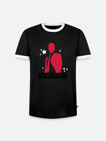 futur marié - T-shirt contrasté Homme - noir/blanc