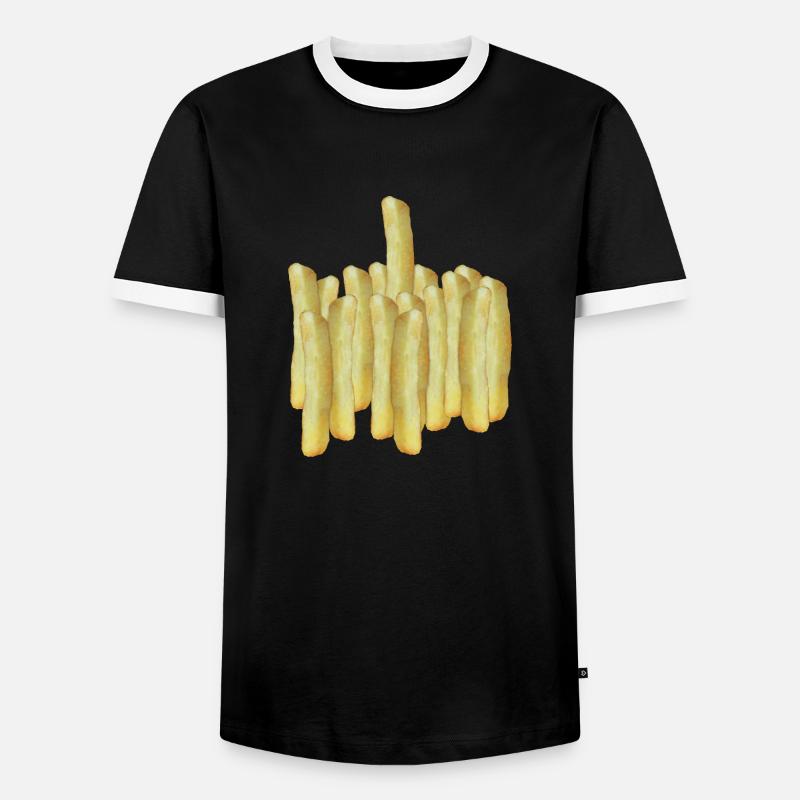 Fries One - Men's Ringer Shirt - black/white