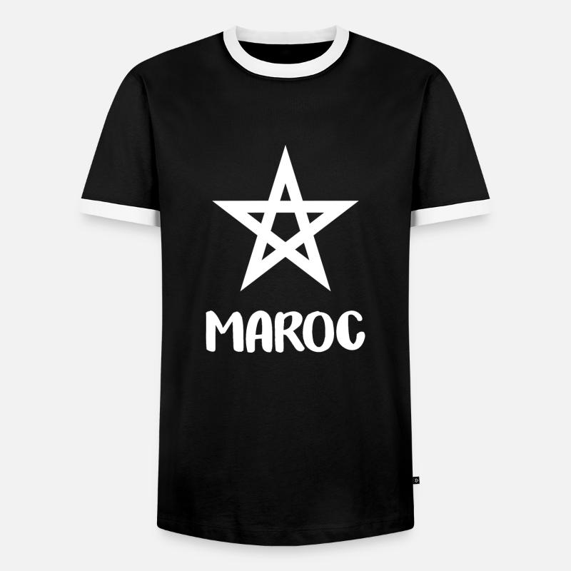 Morocco - Men's Ringer Shirt - black/white