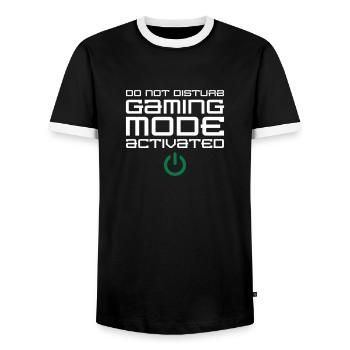Gaming Mode Activated - Männer Kontrast-T-Shirt - Schwarz/Weiß - Vorne - AI Model Female 172 light (172cm) & AI Model Male 178 light (178cm)