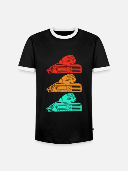 Amateurfunk Radio Antenne - Männer Kontrast-T-Shirt - Schwarz/Weiß