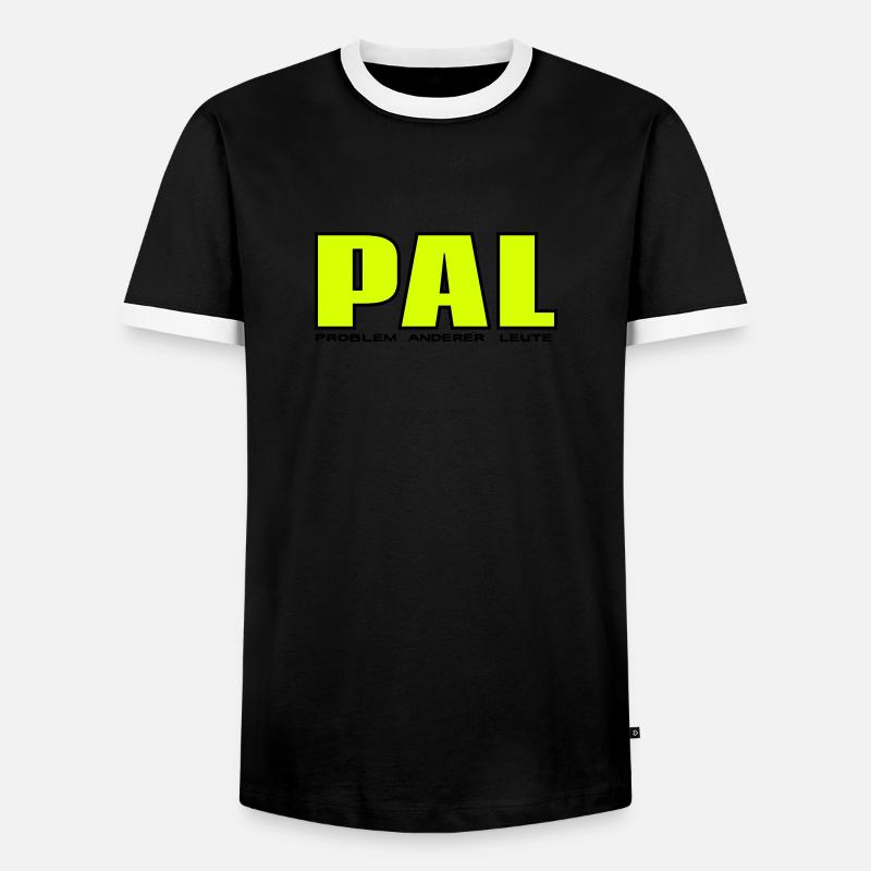PAL - Problem anderer Leute - Männer Kontrast-T-Shirt - Schwarz/Weiß