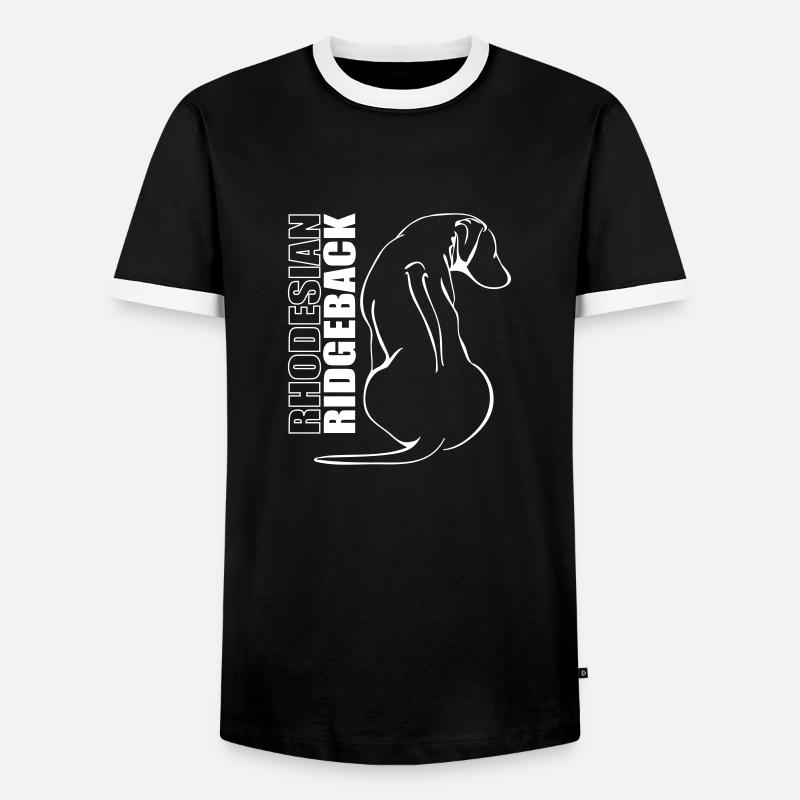 RHODESIAN RIDGEBACK PROFIL Wilsigns - Männer Kontrast-T-Shirt - Schwarz/Weiß