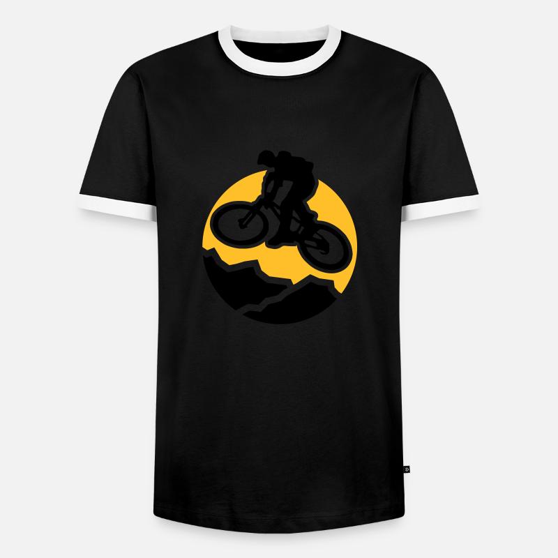 MountainBiker3 - Männer Kontrast-T-Shirt - Schwarz/Weiß