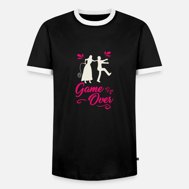 Wedding, Ehepaar, Liebe, Geschenk - Männer Kontrast-T-Shirt - Schwarz/Weiß