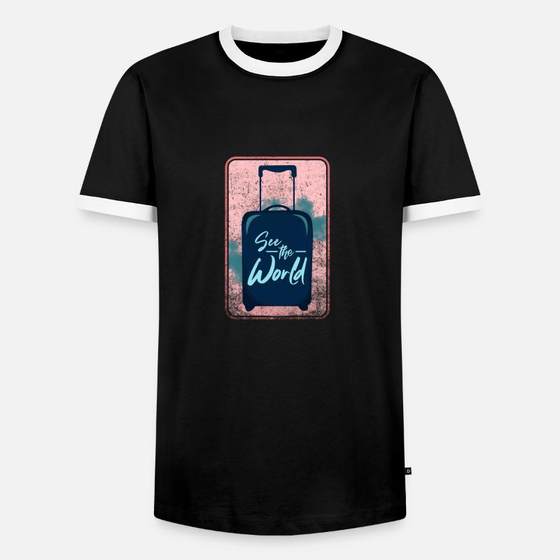 Reise - Männer Kontrast-T-Shirt - Schwarz/Weiß