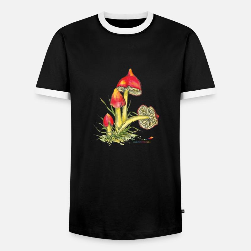 Blackening sapling - Men's Ringer Shirt - black/white
