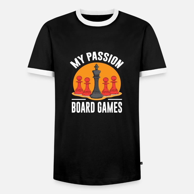 Boardgames - Männer Kontrast-T-Shirt - Schwarz/Weiß