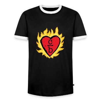 Clothes over Bros - One Tree Hill - OTH - Männer Kontrast-T-Shirt - Schwarz/Weiß - Vorne - AI Model Female 172 light (172cm) & AI Model Male 178 light (178cm)