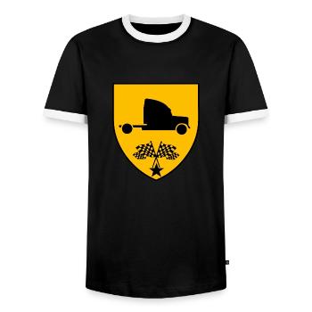 Camion - T-shirt contrasté Homme - noir/blanc - Devant - AI Model Female 172 light (172cm) & AI Model Male 178 light (178cm)