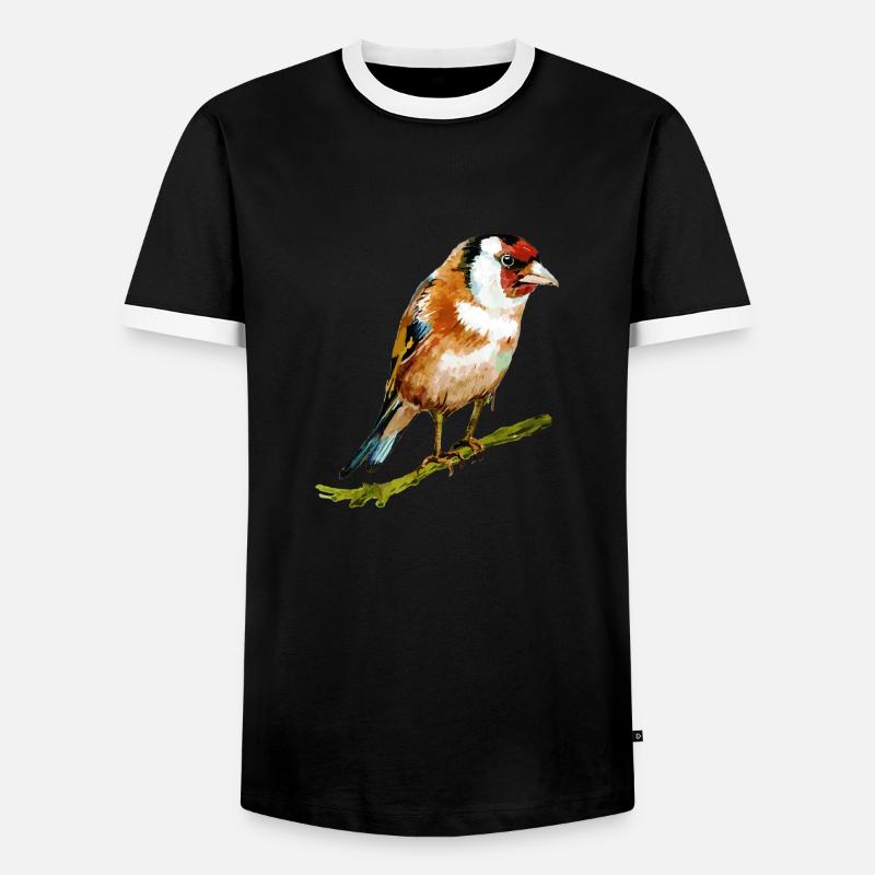 Bunter Vogel - Männer Kontrast-T-Shirt - Schwarz/Weiß