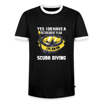 Tauchen Diving Vintage Underwater Sprüche - Männer Kontrast-T-Shirt - Schwarz/Weiß - Vorne - AI Model Female 172 light (172cm) & AI Model Male 178 light (178cm)