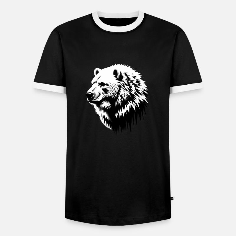 Bear | Eisbäar - Men's Ringer Shirt - black/white