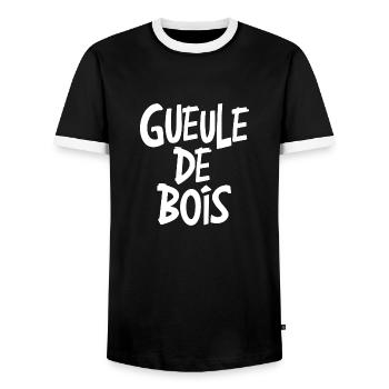 Gueule de bois - T-shirt contrasté Homme - noir/blanc - Devant - AI Model Female 172 light (172cm) & AI Model Male 178 light (178cm)