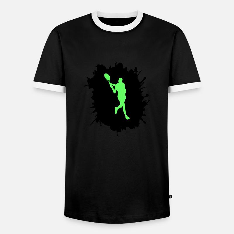 Tennis Blobs - Men's Ringer Shirt - black/white