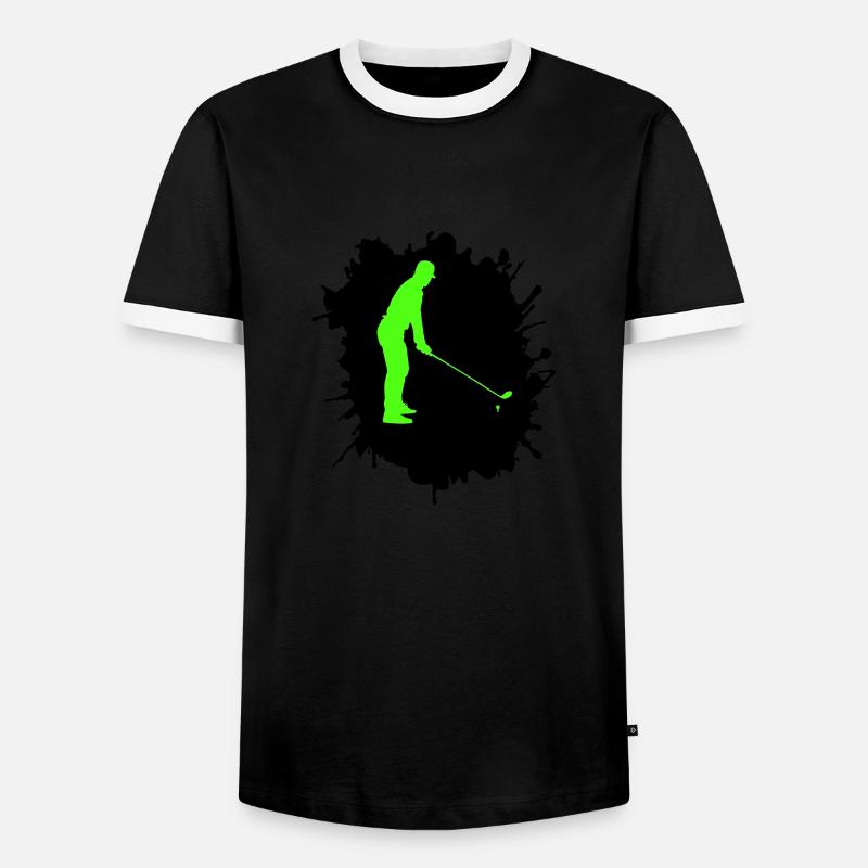 golf klecks - Männer Kontrast-T-Shirt - Schwarz/Weiß