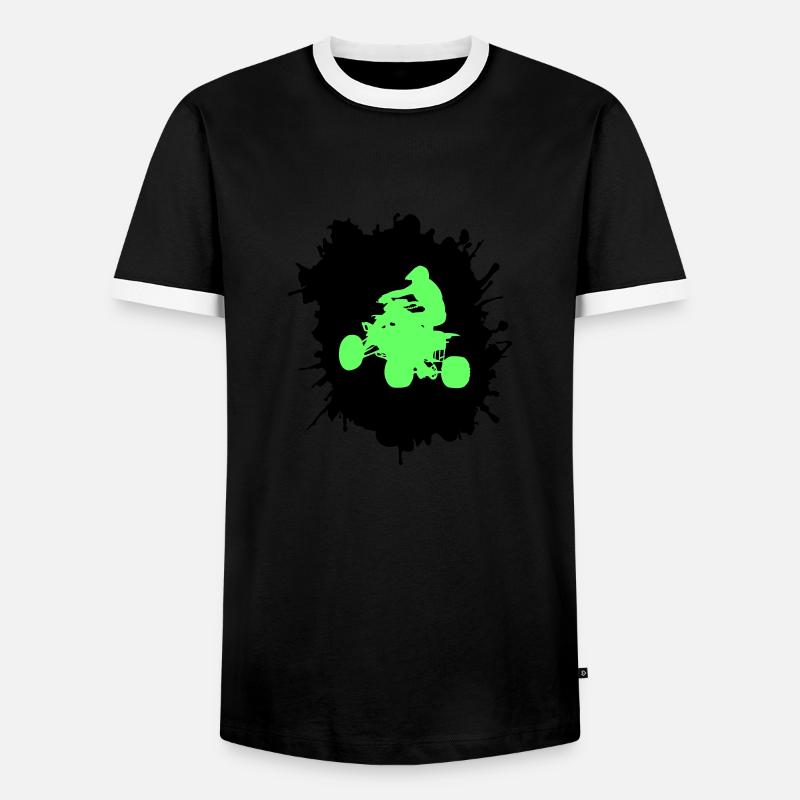 quad driver klecks - Männer Kontrast-T-Shirt - Schwarz/Weiß