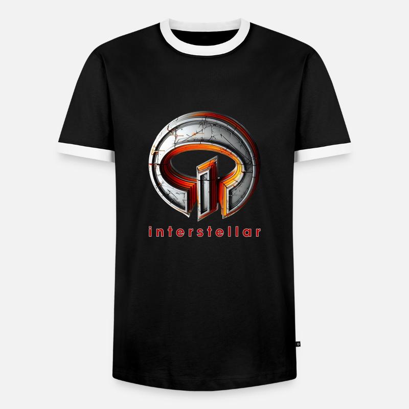 interstellar symbol design von 74elements - Männer Kontrast-T-Shirt - Schwarz/Weiß