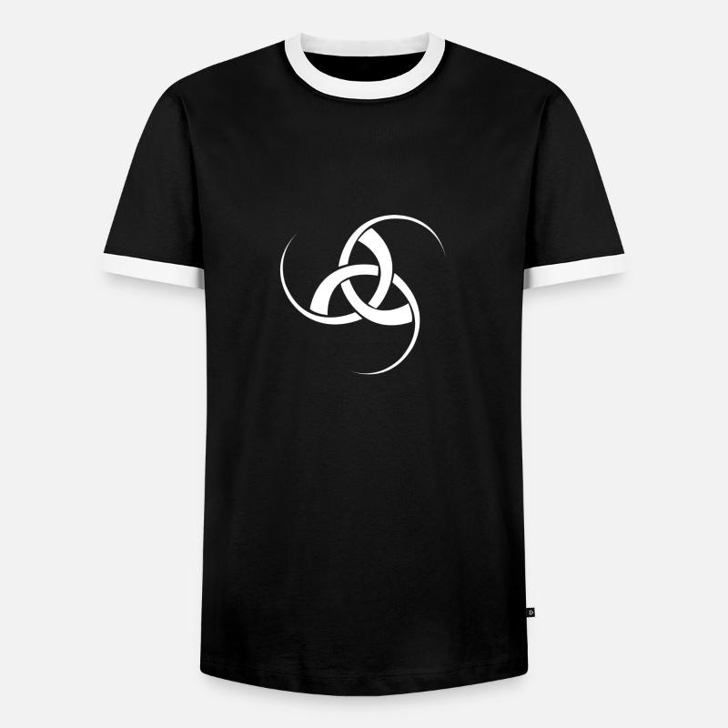 Triskell - Men's Ringer Shirt - black/white