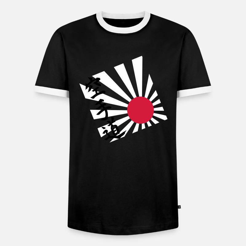 Karate do - Männer Kontrast-T-Shirt - Schwarz/Weiß