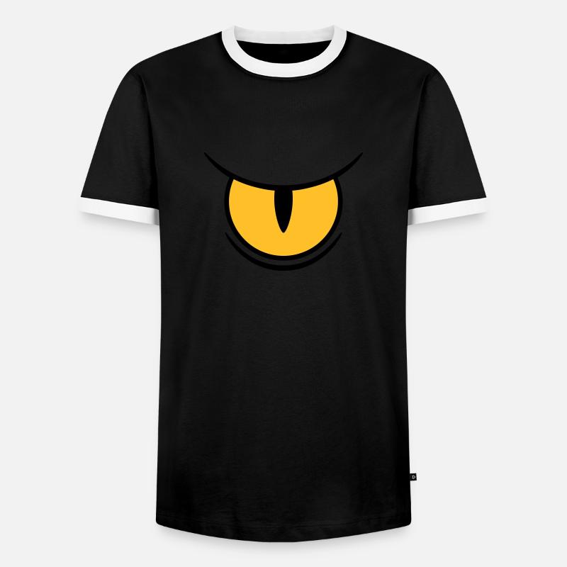 Big Reptile's Eye - Men's Ringer Shirt - black/white