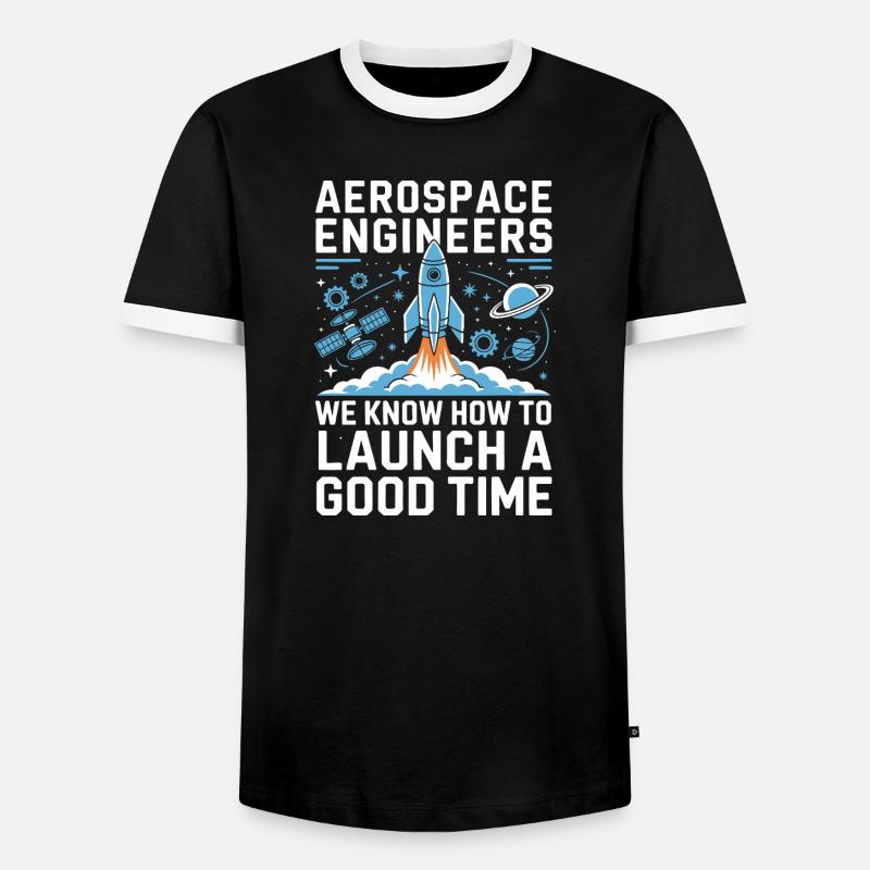Aerospace Engineer Rocket Launch Humor - Männer Kontrast-T-Shirt - Schwarz/Weiß
