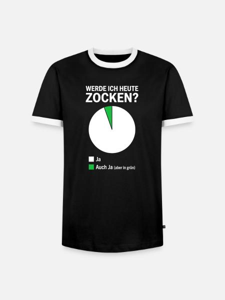 Lustiger Spruch Zocken Gamer - Männer Kontrast-T-Shirt - Schwarz/Weiß