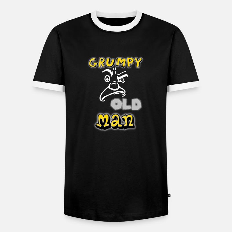 grumpy old man - Männer Kontrast-T-Shirt - Schwarz/Weiß