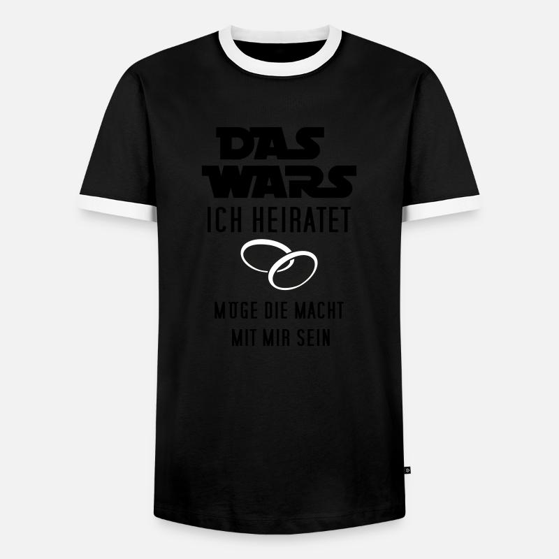 das wars - ich heiratet - Männer Kontrast-T-Shirt - Schwarz/Weiß