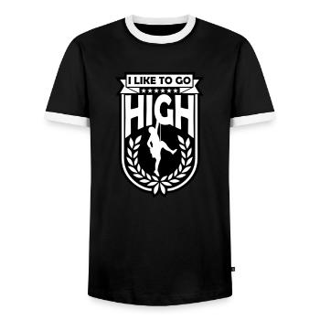 aiment se défoncer - T-shirt contrasté Homme - noir/blanc - Devant - AI Model Female 172 light (172cm) & AI Model Male 178 light (178cm)