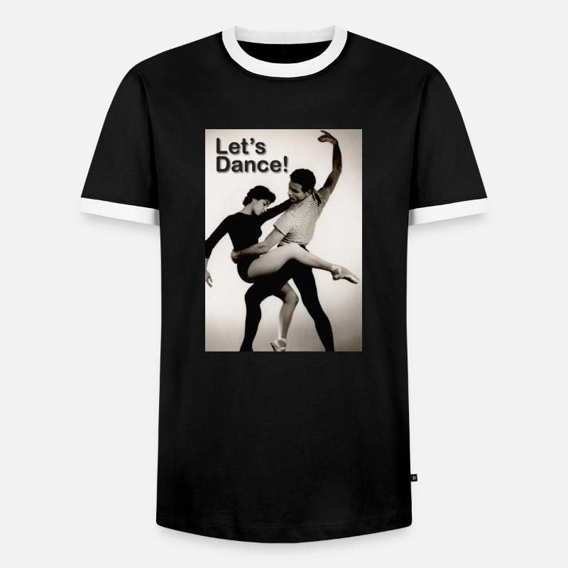 Let's Dance - Men's Ringer Shirt - black/white